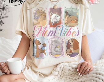 Retro Comfort Colors Disney Mom Vibes Shirt, Duchess Perdita Mrs Potts Mrs Jumbo Tee, Vintage Mother's Day Gift, Disneyland Mom Trip Shirt