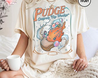 Lilo And Stitch Pudge Controls The Weather Shirt Comfort Colors, Pudge Fish T-Shirt, Family Matching Shirt, Magic Kingdom Trip Tee