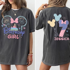 Personalized Disney Birthday Girl Shirt, Minnie Birthday Girl Custom Shirt, Custom Shirt for Birthday, Birthday Girl Party Gift For Her