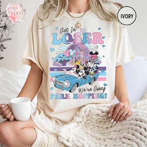 Park Hopping Disney Shirt, Get In Loser Castle Tee, Mickey And Friends Car Shirt, Disney Trip Matching Tee, Pastel Cute Theme Park Shirt