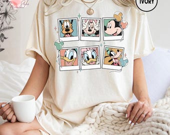 Disney Friends Shirt, Mickey And Friends Tee, Minnie Donald Daisy Goofy Top, Vintage Cartoon Style, Cute Matching Outfit
