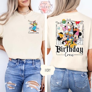 Custom Disney Mickey & Friends Birthday Shirt, Disney Birthday Boy/Girl Tee, Disney Birthday Squad Shirts, Mickey Birthday Trip Tee