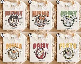 Disney Characters Checkered Halloween Shirt, Mickey and Friends Halloween Shirt, Mickey's Not So Scary Halloween Party, Disney Halloween Tee