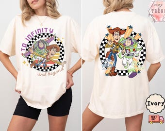 Camiseta de Toy Story de Disney: Buzz y Woody abrazándose - Camiseta de mejores amigos, camiseta de la película Pixar, conjuntos familiares a juego, camiseta de Toy Story, Disneyland 2025