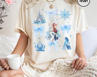 Retro Disney Princess Elsa Bow Shirts, Elsa Shirt, Frozen Shirts, Disney Girls Trip, Disney World Shirts, Disneyland Shirt, Frozen Coquette
