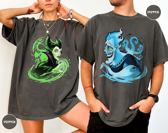Maleficent and Hades Valentine Shirt, Disney Villains Couple Tee, Dark Romance Valentine Gift, Villain Love Shirt, Gif For Her