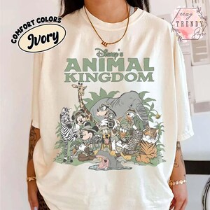 Vintage Disney Animal Kingdom Comfort Colors Shirts, Walt Disney World Safari Tee, Jungle Safari Disney Vacation Tee, Disney Trip 2026 Shirt Ivory/Natural/Sand