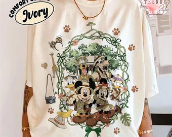 Camiseta vintage de safari de Mickey y sus amigos, camiseta de Disney Safari Mode, camiseta de safari Animal Kingdom, camiseta Mickey Safari Comfort Color, camiseta de WDW