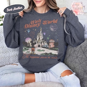 Retro Walt Disneyworld Shirt, Mickey And Friends Shirt, Disney 2026 Trip, Vintage Disneyworld Shirt, Disney Family 2026 Tee Dark Heather