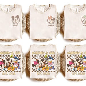 Retro Mickey & Friends Shirt, Custom Disney Trip Tee, Magic Kingdom Family Matching Shirt, Front Back WDW Vacation Shirt
