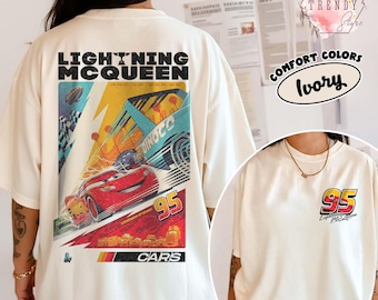 Lightning McQueen Cars Shirt, Retro Pixar Racing Shirt, Disney Cars 95 Tee, Race Day Shirt for Kids and Adults, Family Disney Trip Tee