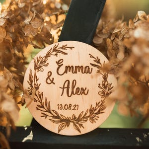 Personalized Wooden Coaster Set – Bulk Bridal Shower & Wedding Favors, Save the Date Coasters, Custom Party Favors for Guests, Wedding Gifts