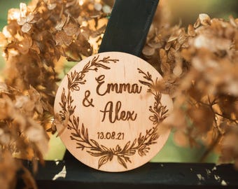 Personalized Wooden Coaster Set – Bulk Bridal Shower & Wedding Favors, Save the Date Coasters, Custom Party Favors for Guests, Wedding Gifts