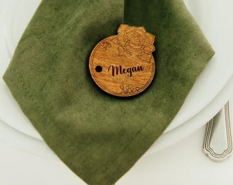 Personalized Wooden Name Cards and Custom Signage – Engraved Place Cards, Wedding Table Decor, Custom Name Tags for Parties and Celebrations