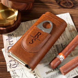 Birthday Gift  | Dad Birthday Gift | Gift for Him | Gift for Husband | Custom Cigar Case | Cigar Holder | Cigar Box | Groomsman Gift