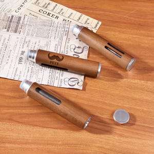 Cenicero portátil de nogal: cenicero personalizado, regalo personalizado para él, padrinos de boda, día del padre, cumpleaños, graduación y mejor amigo.