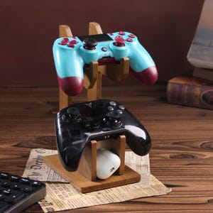 Fathers Day Personalized Game Controller &Headphone Stand-Controller Organizer,Gamer Room Decor,Gift for Gamers,Music Lover,Gifts for Him bild 3