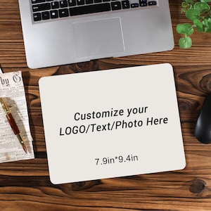 Personalized Mouse Pad Custom Photo Logo or Text Custom Business Logo Mouse Pad Photo Collage Desk Mat Unique Office Gift for Coworkers