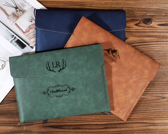 Office Gift,Personalized A4 Document Holder ,Leather Office Portfolio, Custom Folder, Document Organizer,File Bag