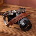 Christmas Personalized Leather Camera Strap Custom DSLR Camera Strap Vintage Leather Neck Strap,Unique Photographer Gift,Gifts for him her