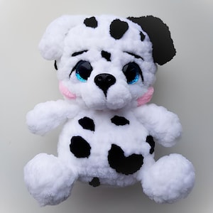 Little Puppy Crochet Pattern – Cute Amigurumi Dog with Heart | DIY Fluffy Puppy Toy | English Crochet Tutorial PDF | Instant Download