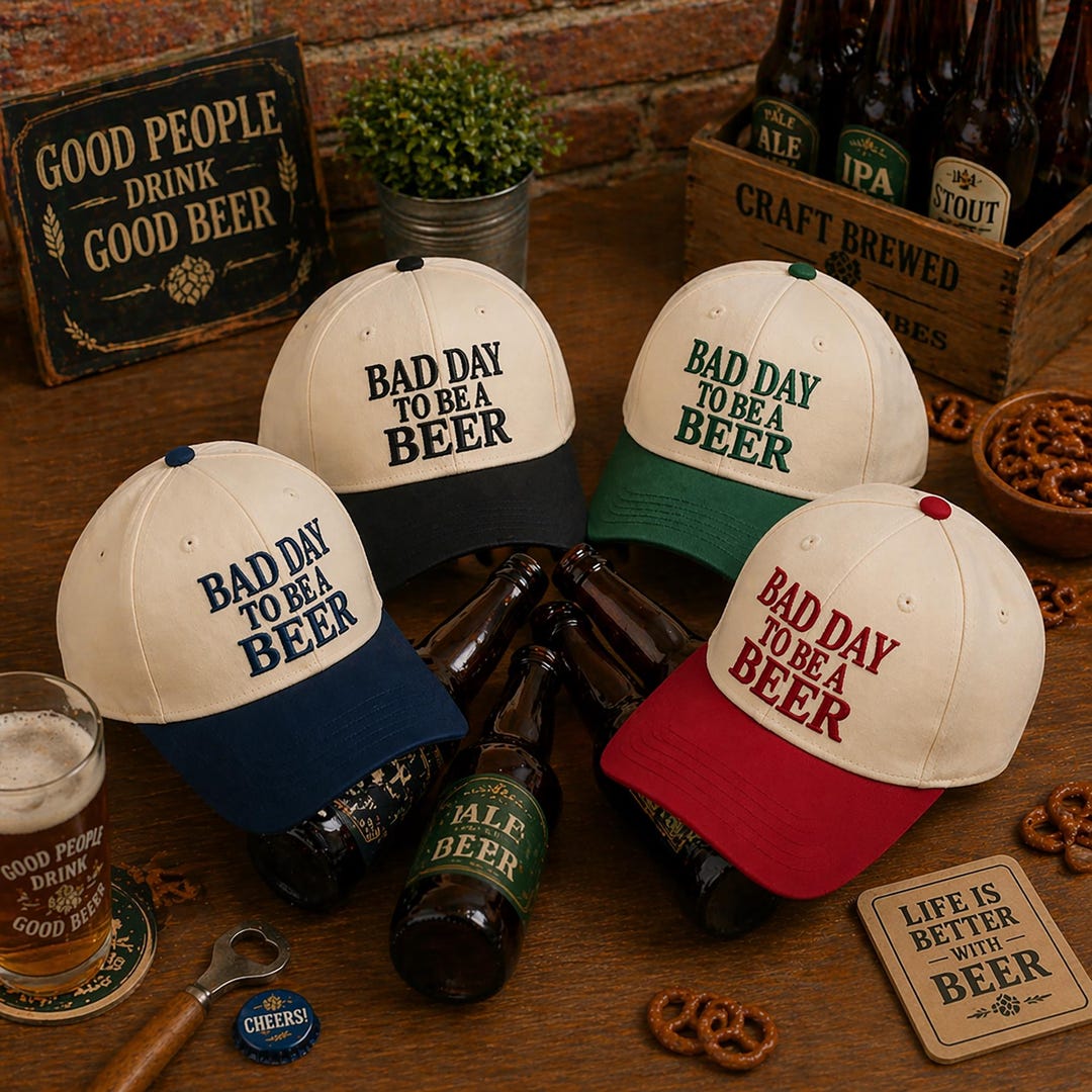 Bad Day to Be a Beer Hat, Funny Drinking Hat, Embroidered Trucker Cap ...