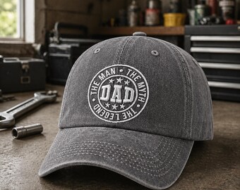 Gorra bordada "El hombre, el mito, la leyenda" para papá, gorra divertida para papá, gorra de regalo para el Día del Padre, gorra para papá orgulloso, regalo de cumpleaños para papá