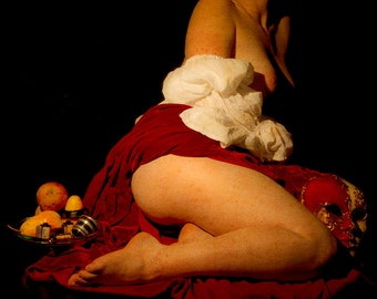 Artistic nude photo print with painting look MATURE - Caravaggio Inspired - 05