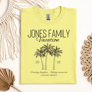 Personalized 2025 Family Vacation Cotton Tee, custom family vacation t shirt, group shirts, family travel, vacation tees, 2025 vacation