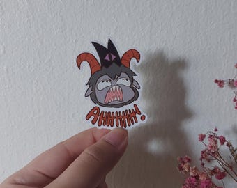 Cult of the Lamb Goat Glossy Sticker – Kawaii Game Decal