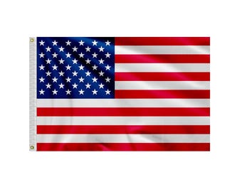 アメリカ国旗　フラッグ Black and White USA Flag: 3x5 Ft 150d Polyester With Brass