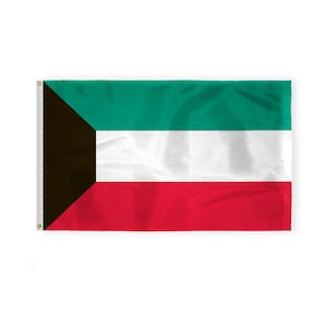 Kuwait National Flag 200D Nylon with Brass Grommets, Kuwaiti Country Flags Banner Multiple Sizes & Styles