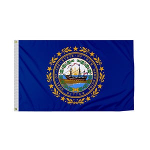 Promopatriot New Hampshire State Flag Nylon Brass Grommets Granite State 1776 NH USA State Flag - Many Styles & Sizes