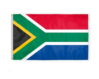 Bandera de Sudáfrica: nailon resistente, ojales de latón, varios tamaños
