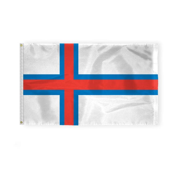 Faroe Islands Flag: 200D Nylon with Brass Grommets