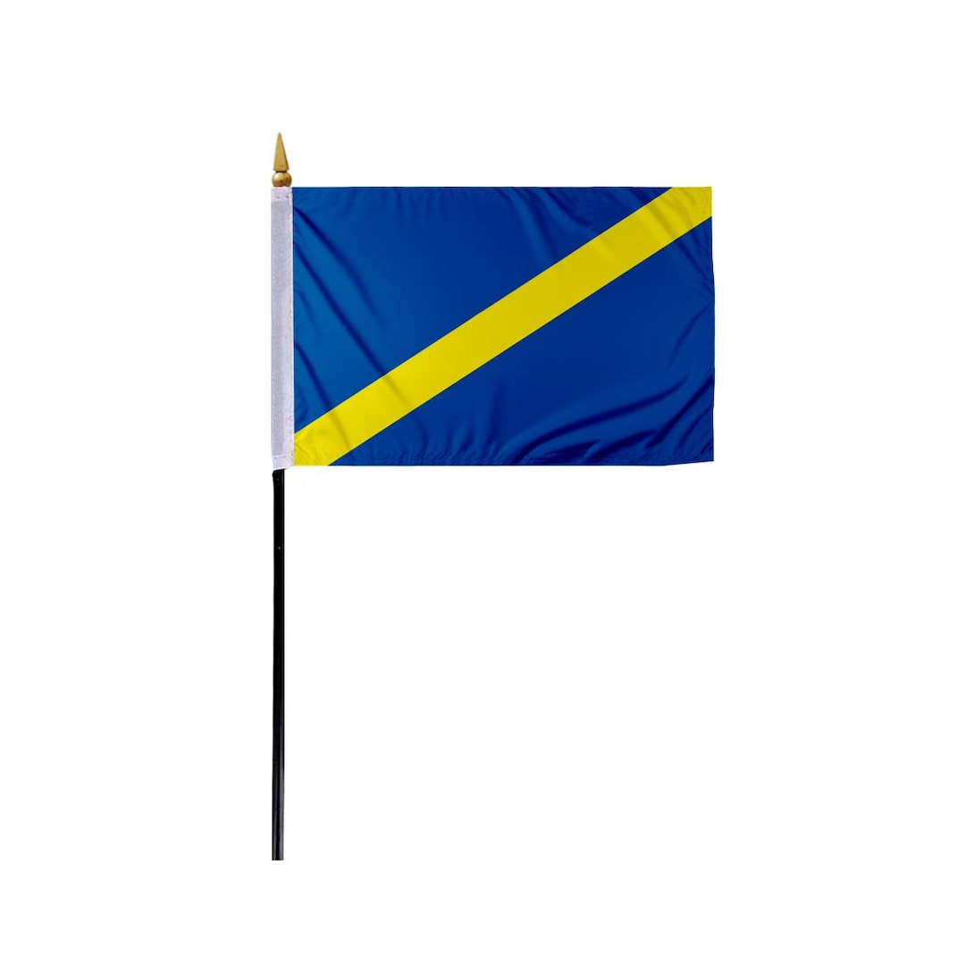 Blue & Yellow Racing Stick Flag: Motorsport Fan Gift - Etsy