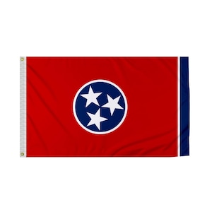 Promopatriot Tennessee State Flag Nylon Brass Grommets The Volunteer State Tri Star TN State Flag - Many Styles & Sizes