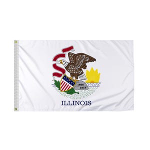 Promopatriot Illinois State Flag Nylon Brass Grommets State of Illinois IL USA State Flag - Many Styles & Sizes