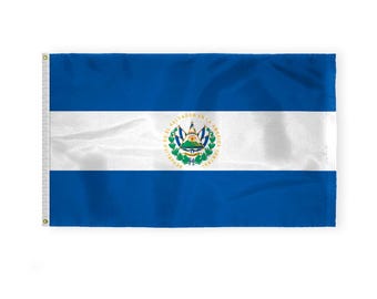12 Bandiere El Salvador Per Auto 12x18 Pollici | Premium Flag Trade Winds | Lotto Da 12