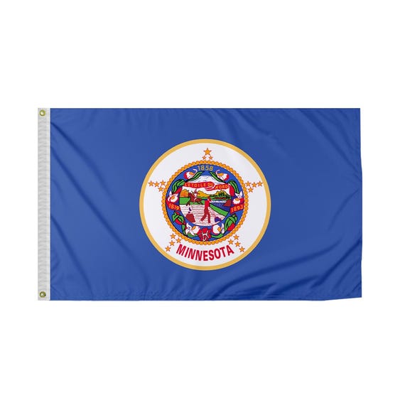 Minnesota State Flag: 200D Nylon with Brass Grommets