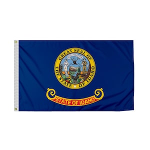 Promopatriot Idaho State Flag Nylon Brass Grommets State of Idaho ID USA State Flag - Many Styles & Sizes