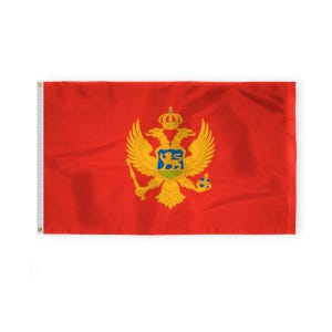Montenegro national flag Indoor/Outdoor Nylon 200d - Montenegrin Country Flags, Patriotic Display, Gift Ideas, Grommets, Multiple Sizes