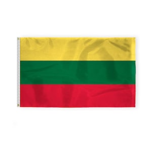 Lithuania National Flag Grommets for Indoor Outdoor Use, Lithuanian European Country Flags - Perfect for Events & Decor - Multiple Sizes