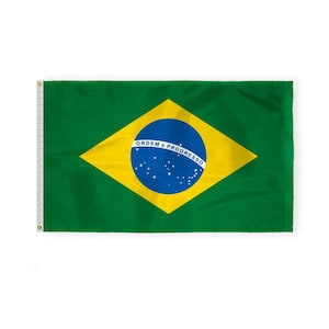 Promopatriot Brazil Brazilian National flag Brass Grommets 200D Nylon country world flags vibrant colors - many styles and sizes