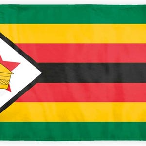 Zimbabwe flag heavy duty nylon 200d -  Zimbabwean Africa flags, Gift Ideas, Brass Grommets, Choice of Sizes