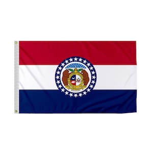 Promopatriot Missouri State Flag Nylon Brass Grommets State of Missouri MO USA State Flag - Many Styles & Sizes