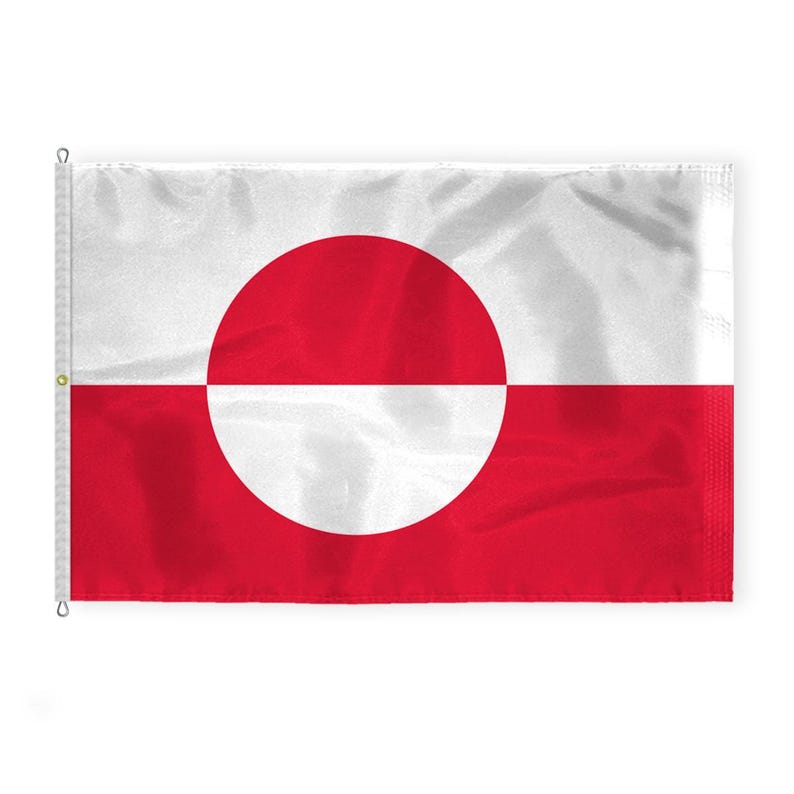 May include: A red and white flag with a large white circle in the center. The circle is divided in half horizontally, with the top half red and the bottom half white.
