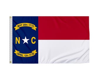 North Carolina State Flag: 200D Nylon with Brass Grommets