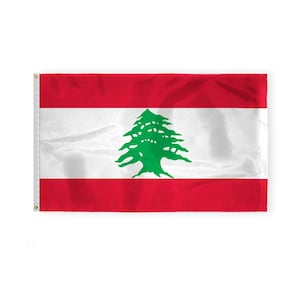 Lebanon National Flag 200D Nylon with Brass Grommets, Lebanese Country Flags Banner Multiple Sizes & Styles