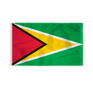 Guyana National Flag 200D Nylon with Brass Grommets, Guyanese Flags Banner Multiple Sizes & Styles